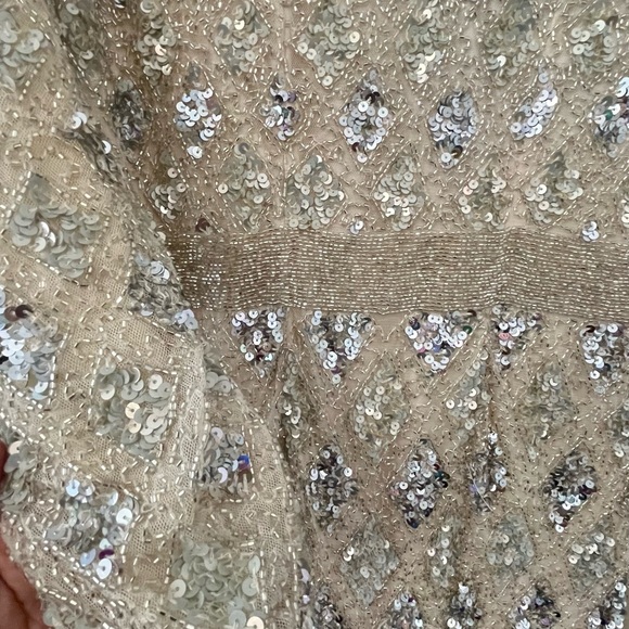 Mac Duggal Gold Sequin Long Sleeve Gown - Picture 6 of 6